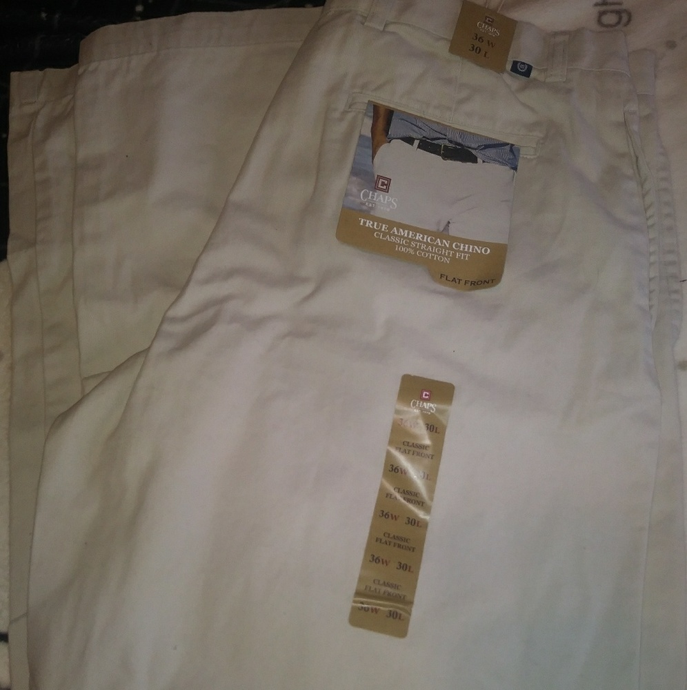 Chaps NWT 36x30 white dress pants